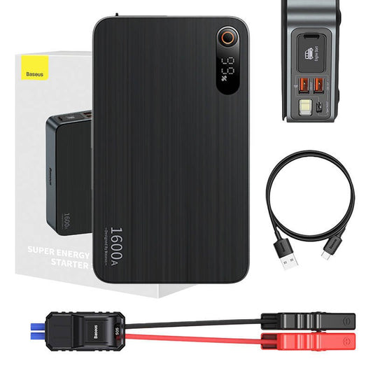 Powerbank / Rozrusznik Baseus Super Energy PRO Car Jump Starter, 1600A, USB (czarny) - Baseus | Sklep Sellando - Shop